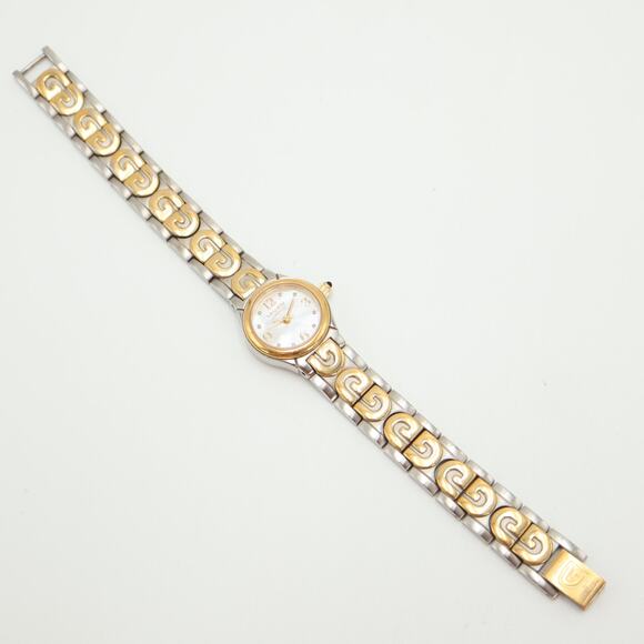 Vintage Gruen Swiss Two Tone Womens Watch 20mm MOP Dial Sapphire w New Battery - Picture 12 of 16